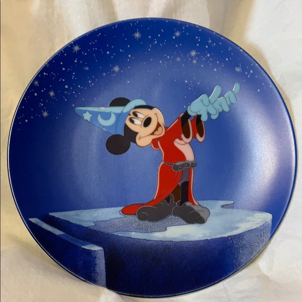 PLATE #1 Knowles Fantasia The Apprentice’s Dream Series Mickey Collectible Plate